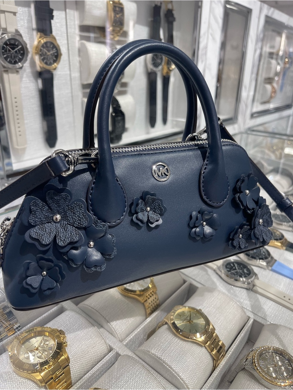 Michael Kors Petra Small Floral Embellished Crossbody Bag
Navy
NWT - Picture 11 of 16